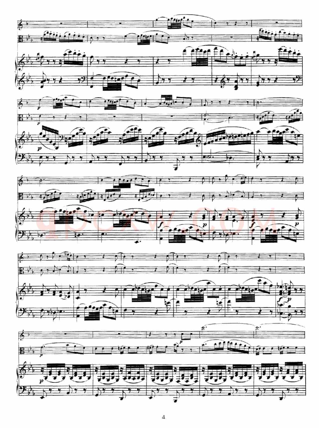 Piano Trio no.2 in E-flat Major K.498(降E大调钢琴三重奏)