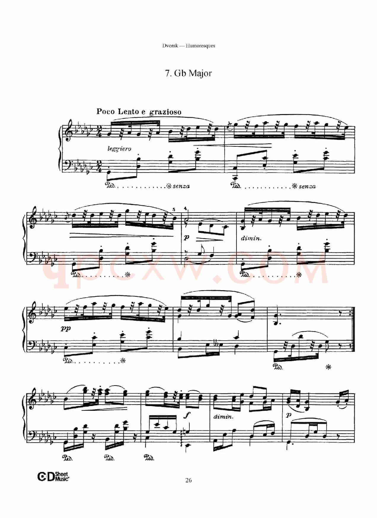 8 Humoresques Op.101（8首幽默曲·7）