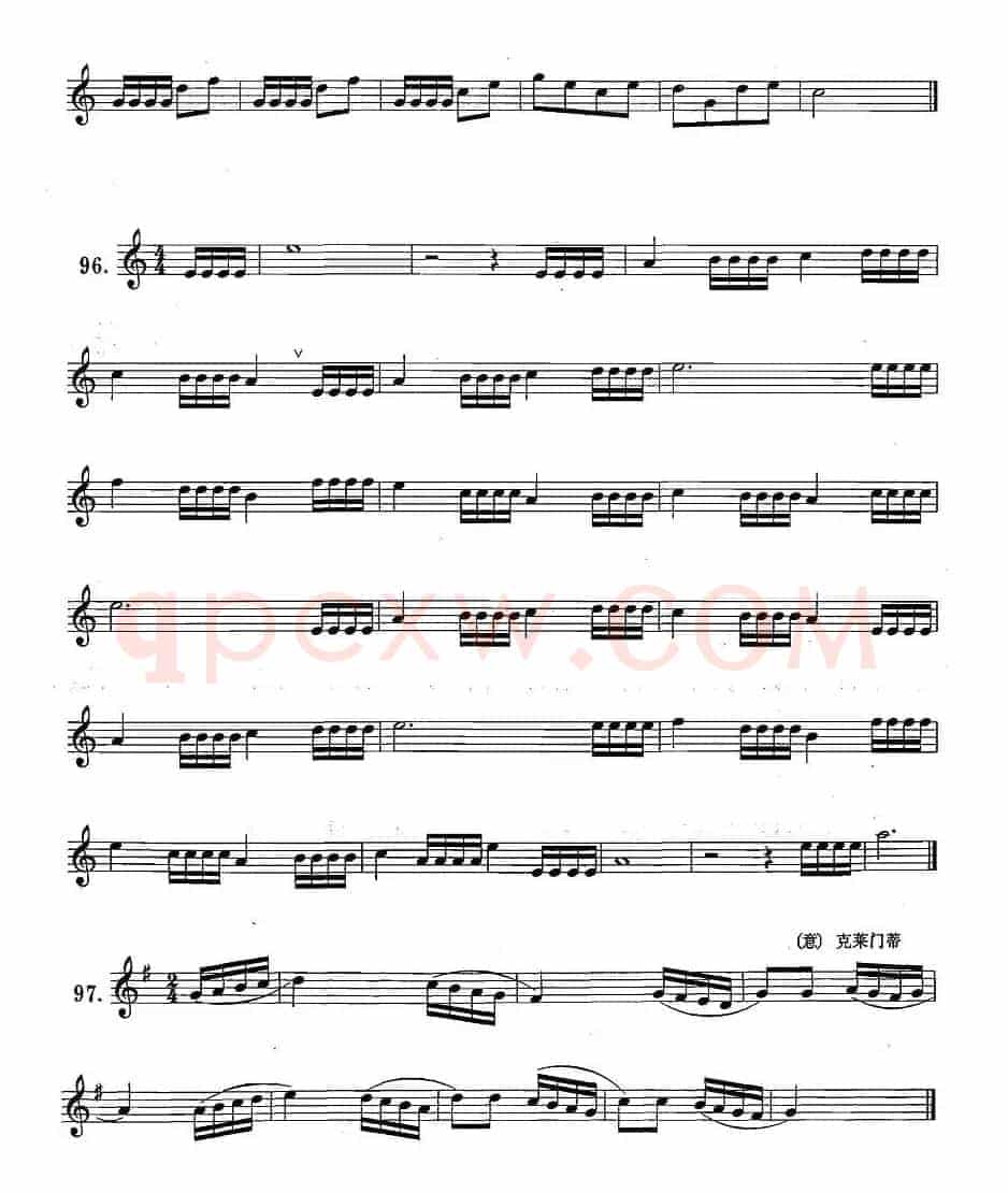 萨克斯练习曲合集（1—17）十六分音符练习二