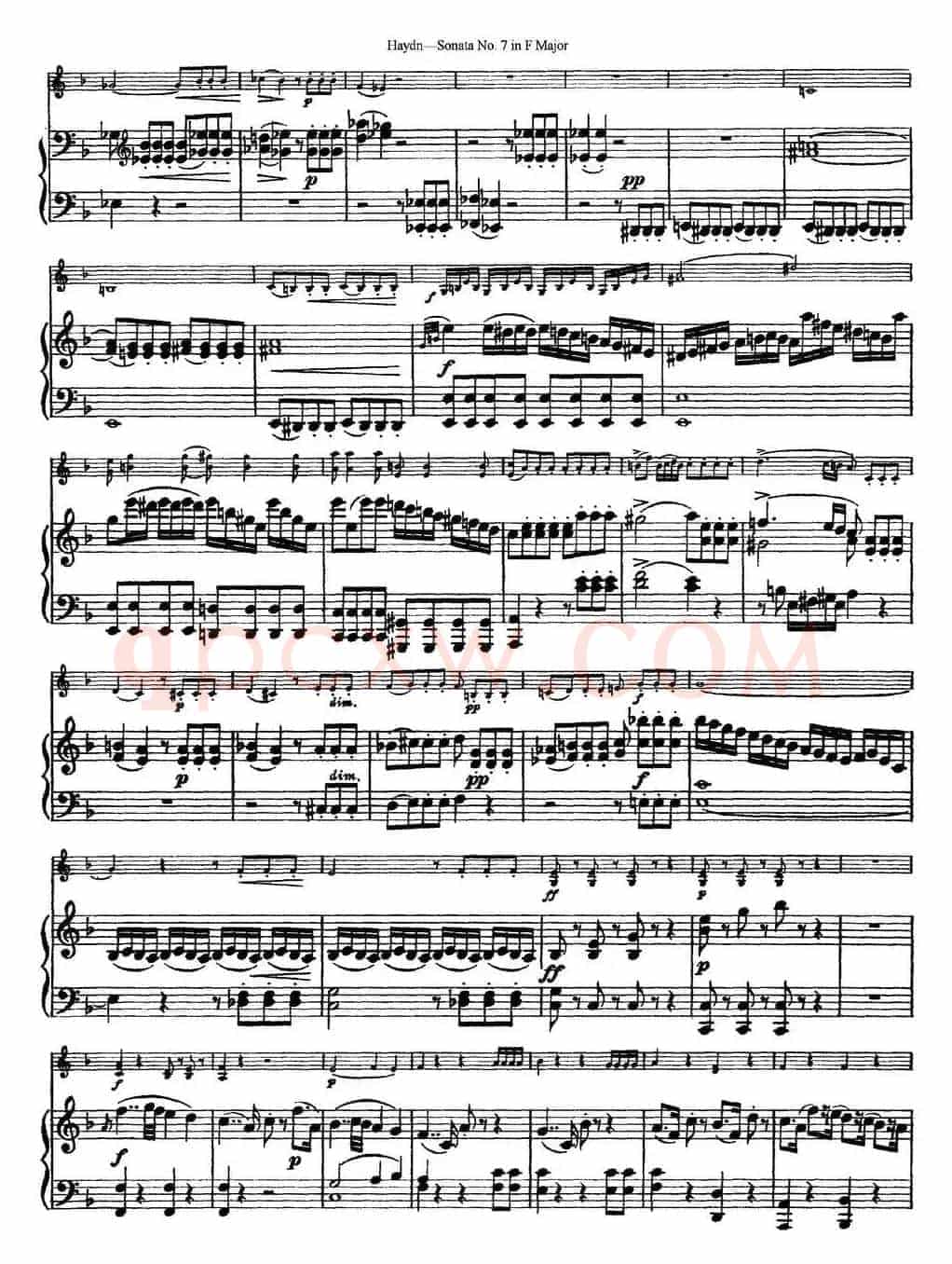 Violin Sonata No.7 in F Major（小提琴+钢琴伴奏）