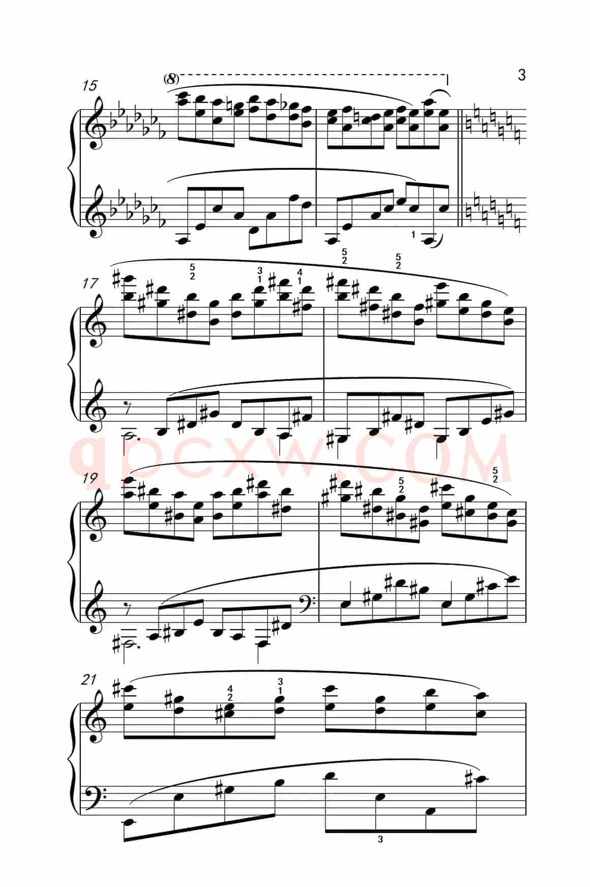 莫什科夫斯基 钢琴练习曲（第十三首）