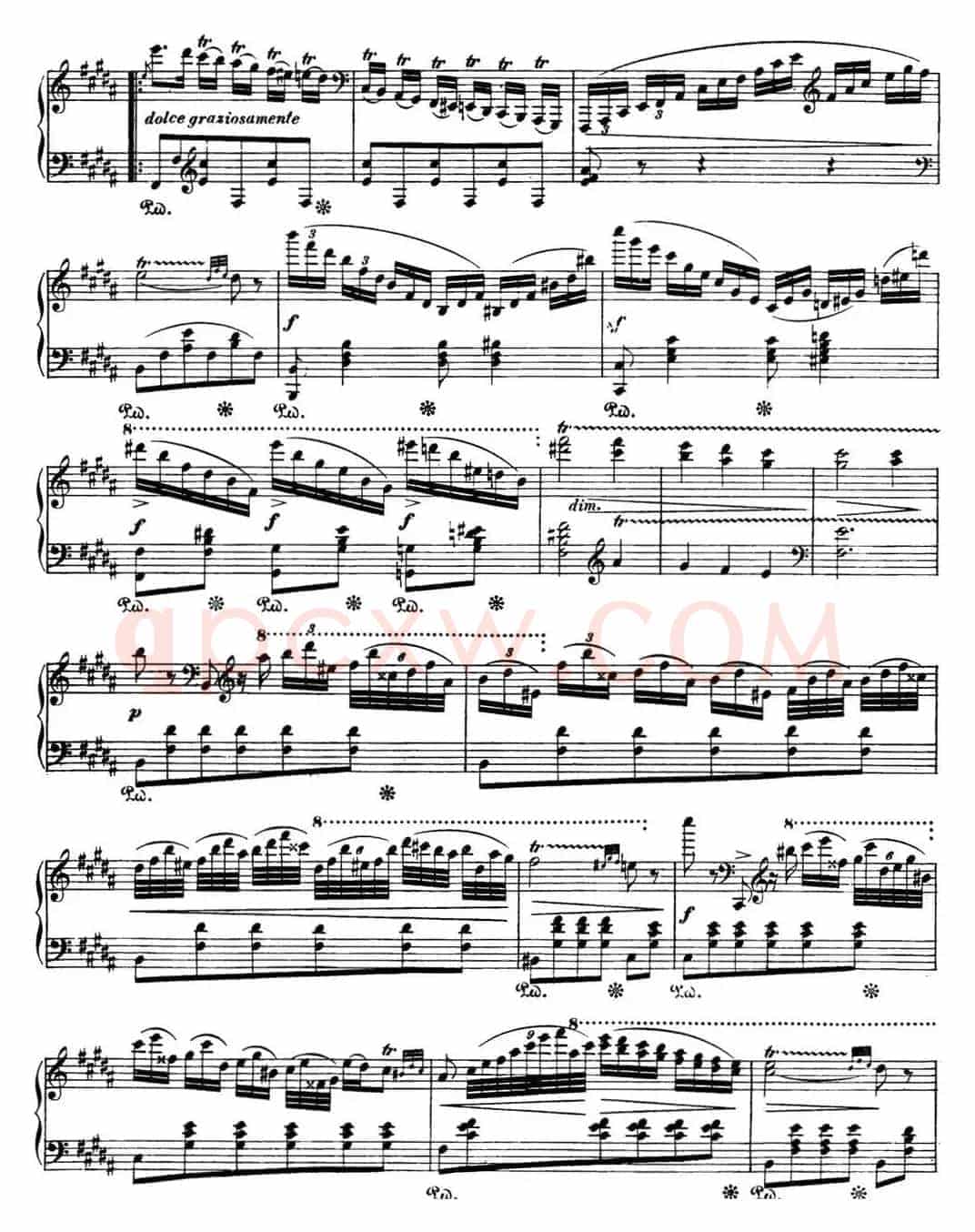 肖邦 波兰舞曲 Op.posth.P.1 No.3 升g小调