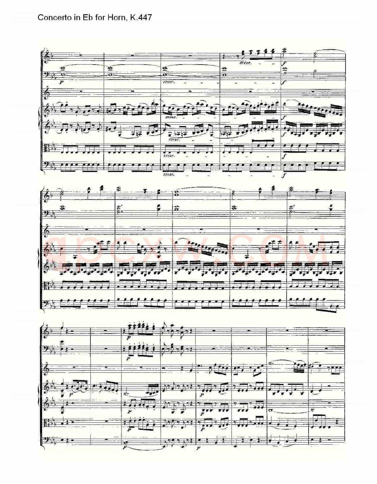 Concerto in Eb for Horn, K.447(Eb调法国号协奏曲, K.447)