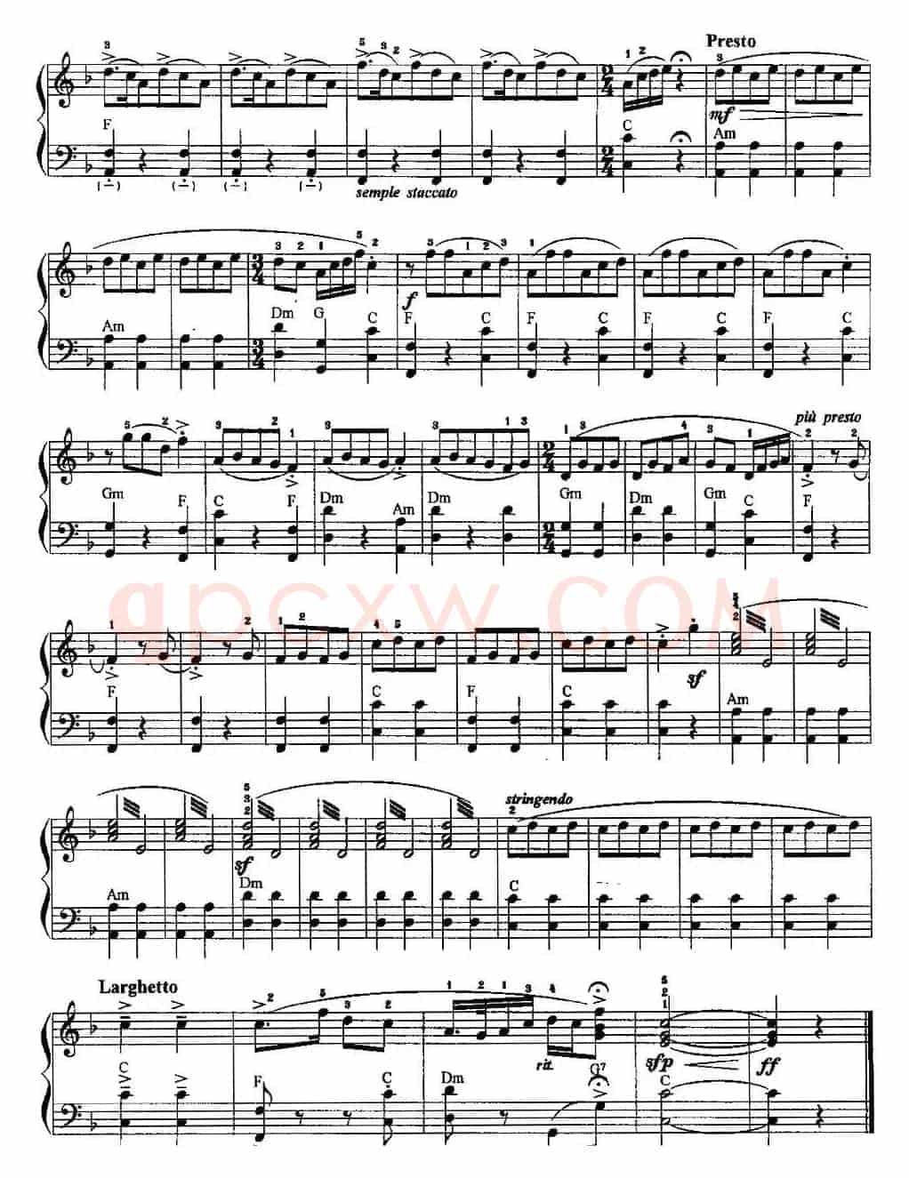 中国民歌手风琴曲集：61、夜深沉