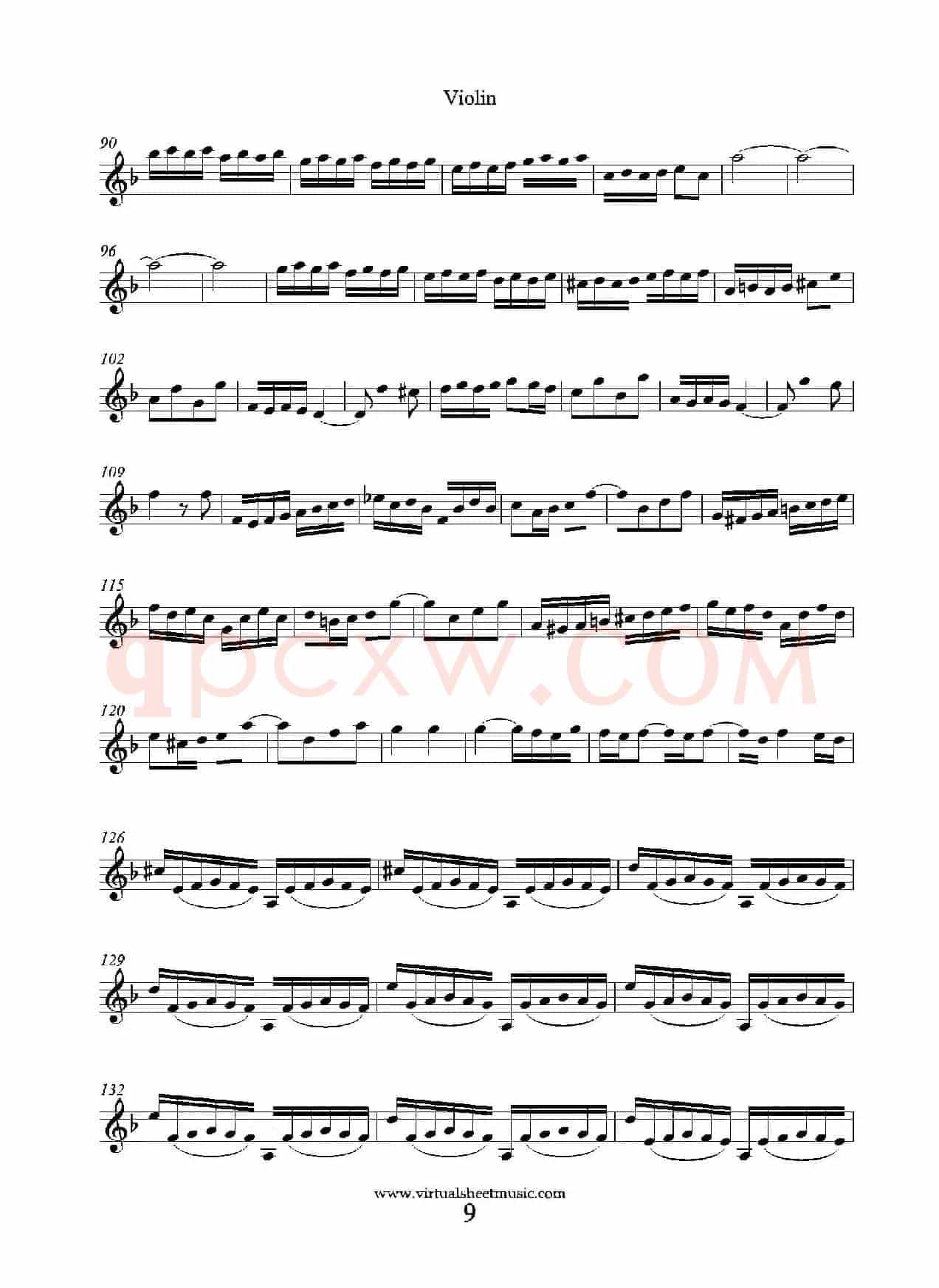 Concerto in D minor（小提琴分谱）