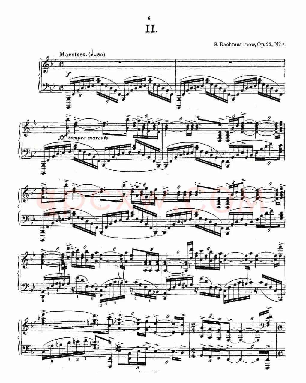 10首《前奏曲》之二（Rachmaninoff 10 Preludes, Op.23 ）