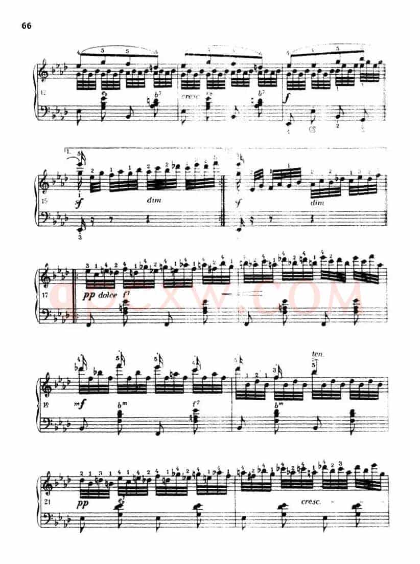 《车尔尼手风琴练习曲集》第Ⅲ册（P52—74）