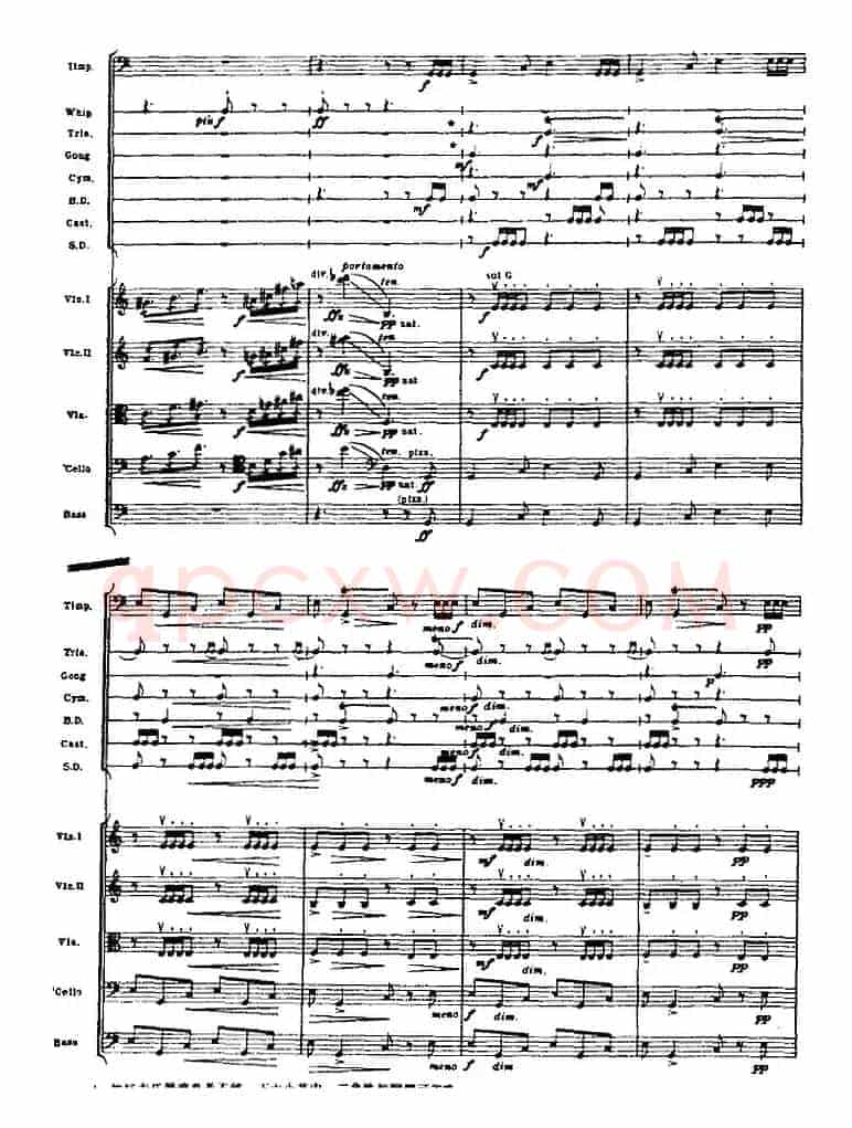 浦塞尔主题变奏与赋格曲（P31-P65）（管弦乐队总谱）
