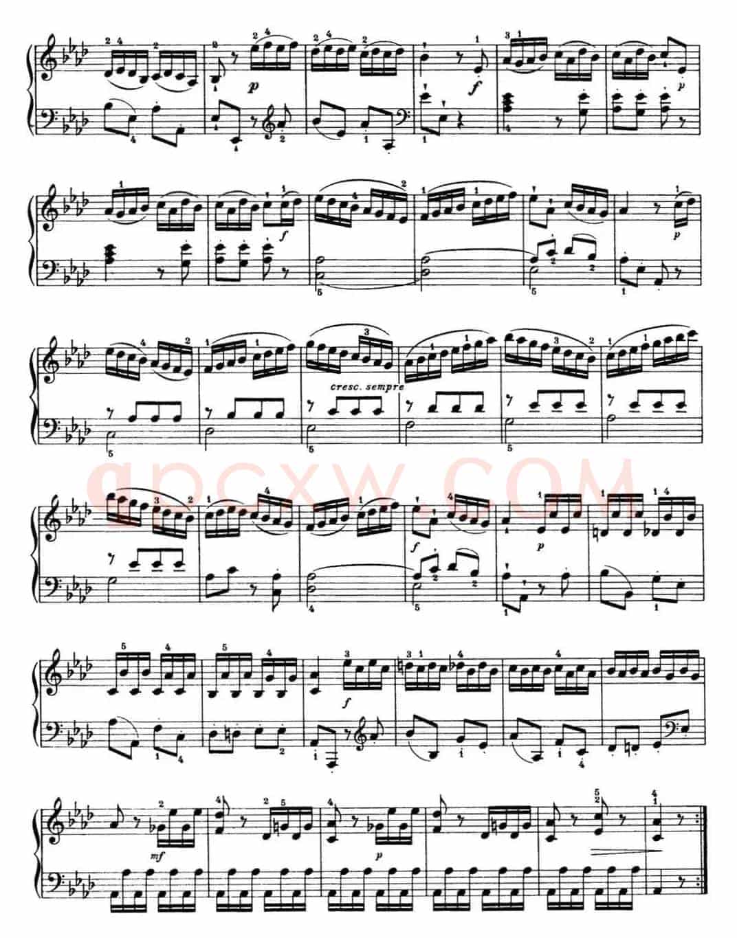 海顿 钢琴奏鸣曲 Hob XVI 46 Divertimento Ab major