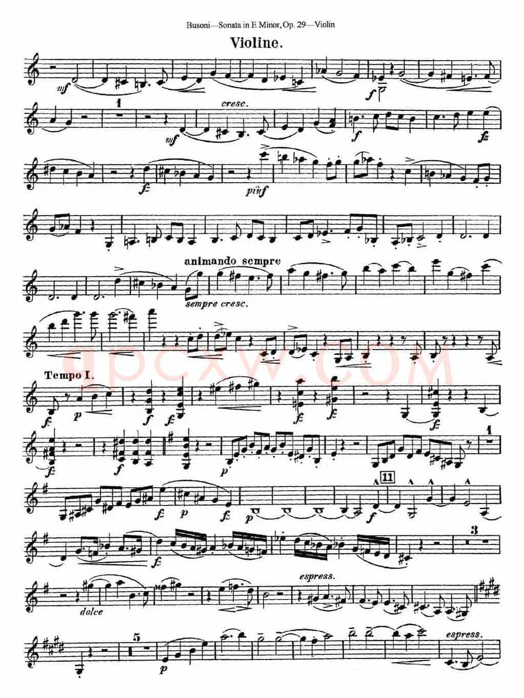 Violin Sonata No.1 in E Minor Op.29
