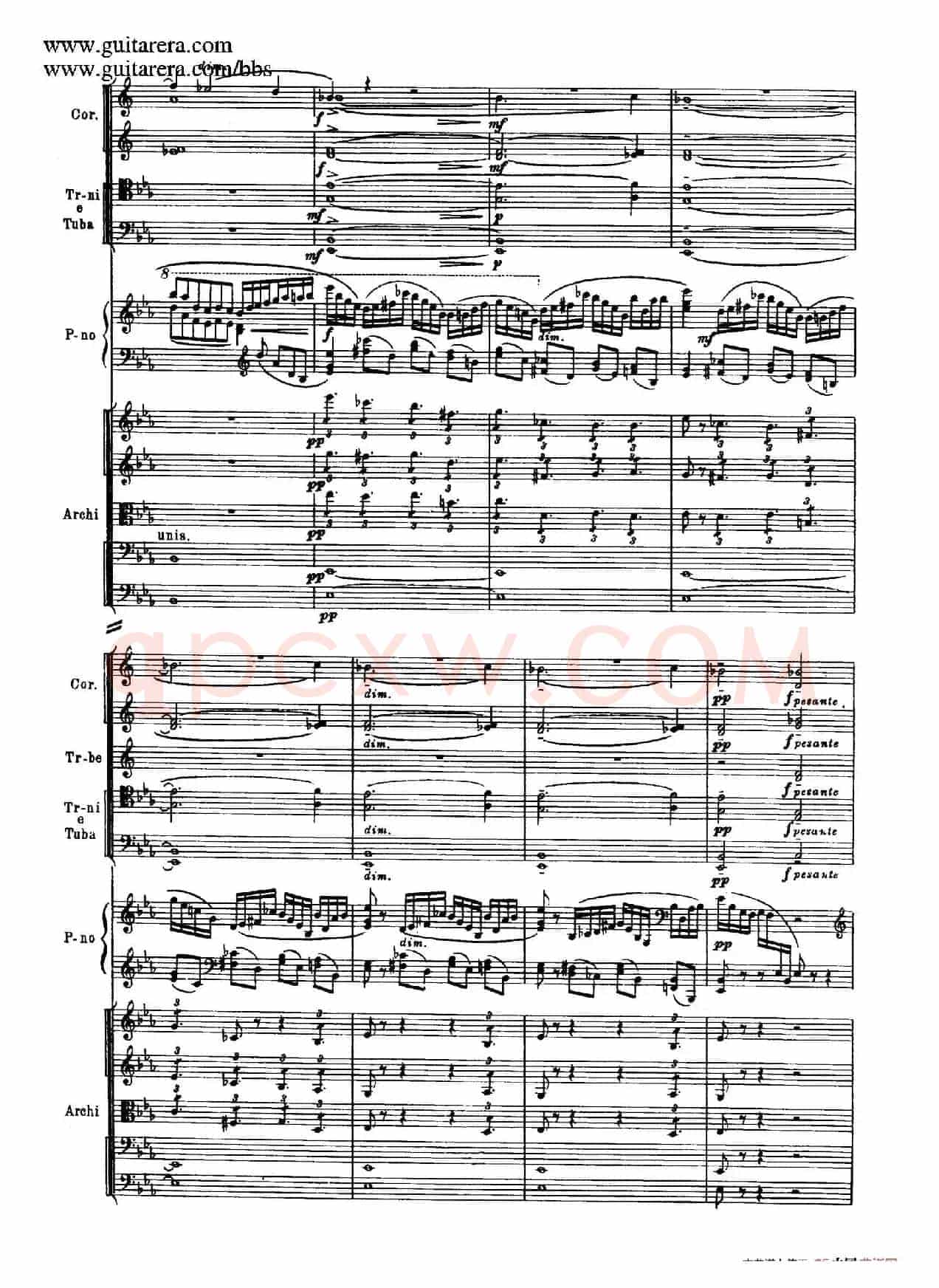 c小调第二钢琴协奏曲 Op.18（第一乐章总谱·P10——18）