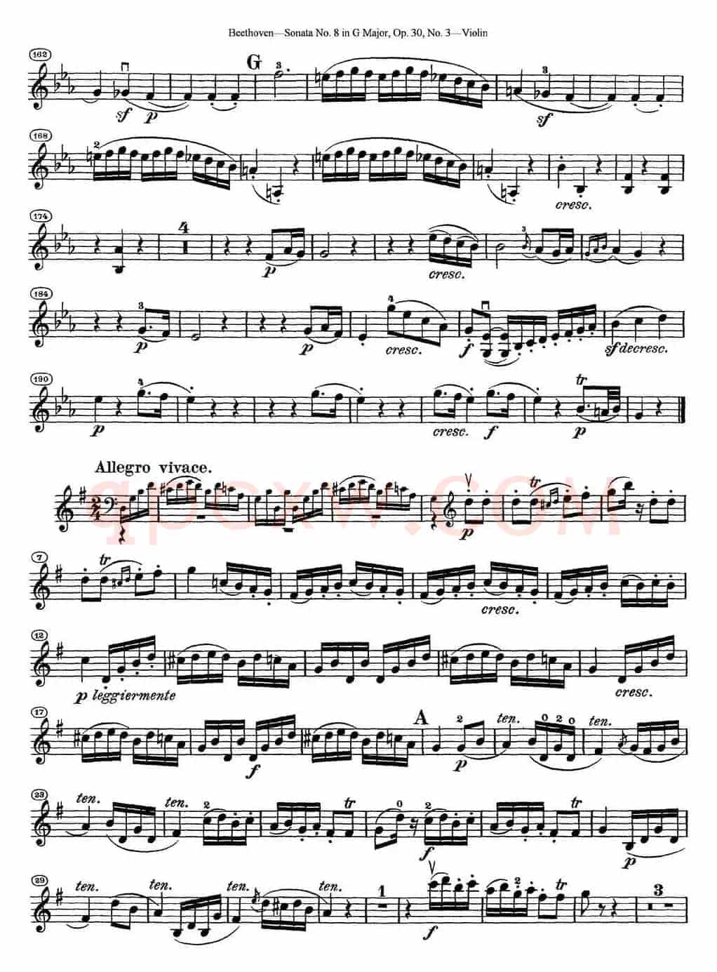 Violin Sonata No.8 in G Major Op.30 No.3