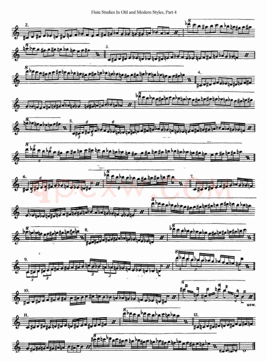 斯勒新老风格长笛练习重奏曲（第四部分）（NO.24）