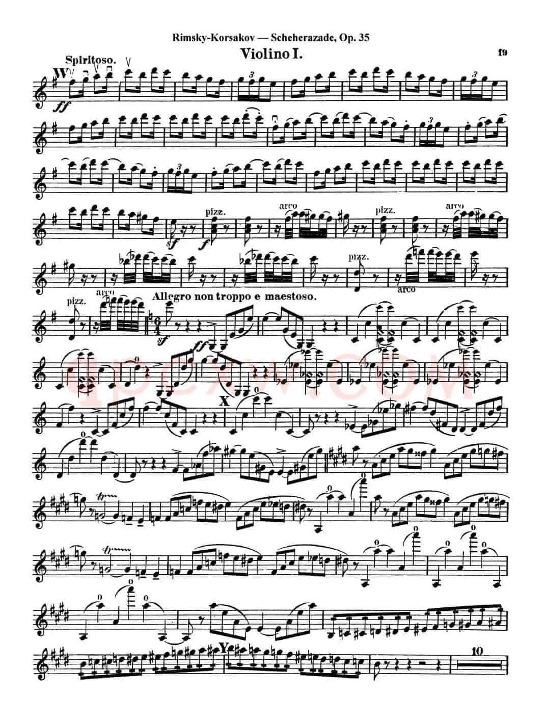 Scheherazade(Ⅳ)Op.35(第一小提琴)