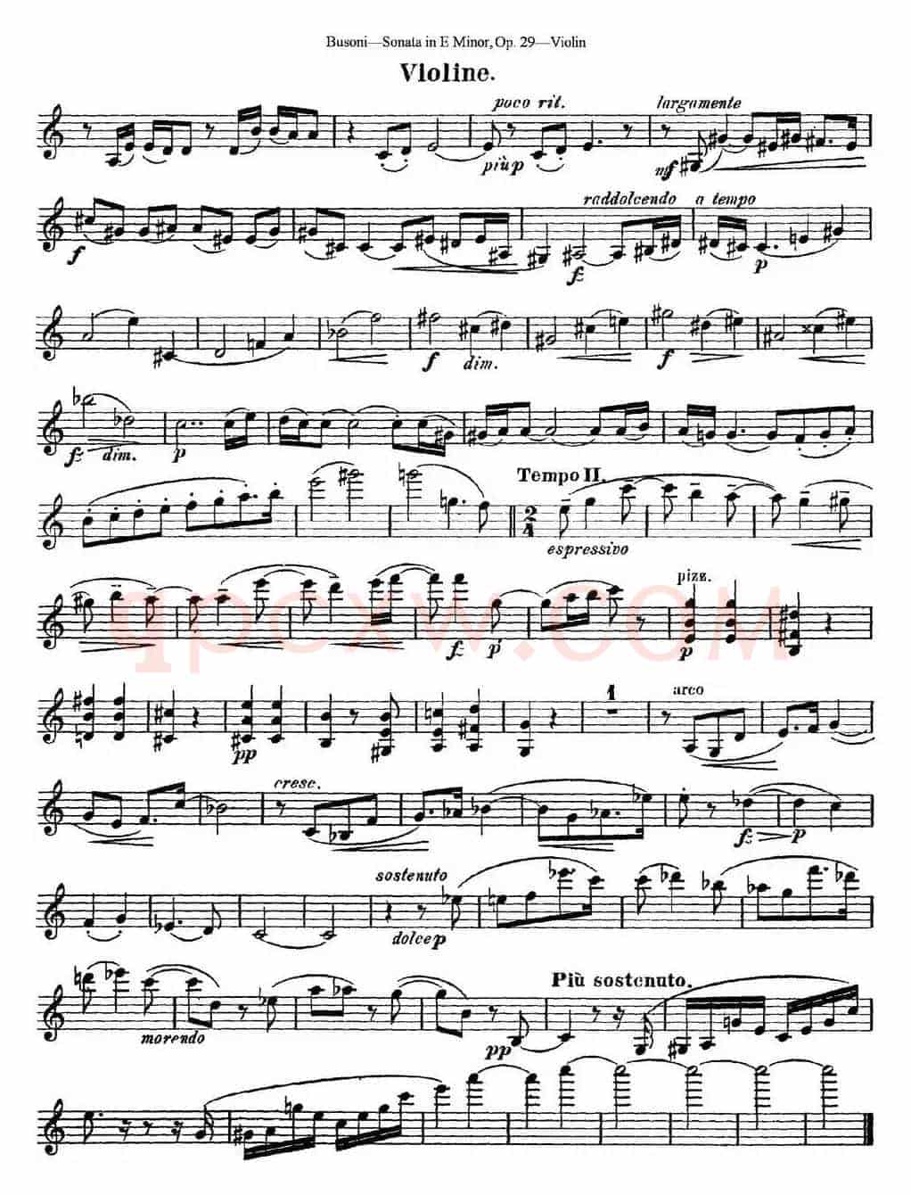 Violin Sonata No.1 in E Minor Op.29