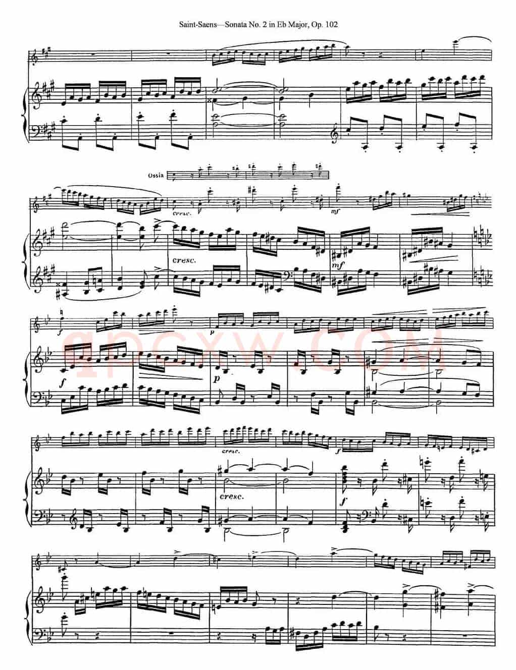 Violin Sonata No.2 in Eb Major Op.102（小提琴+钢琴伴奏）