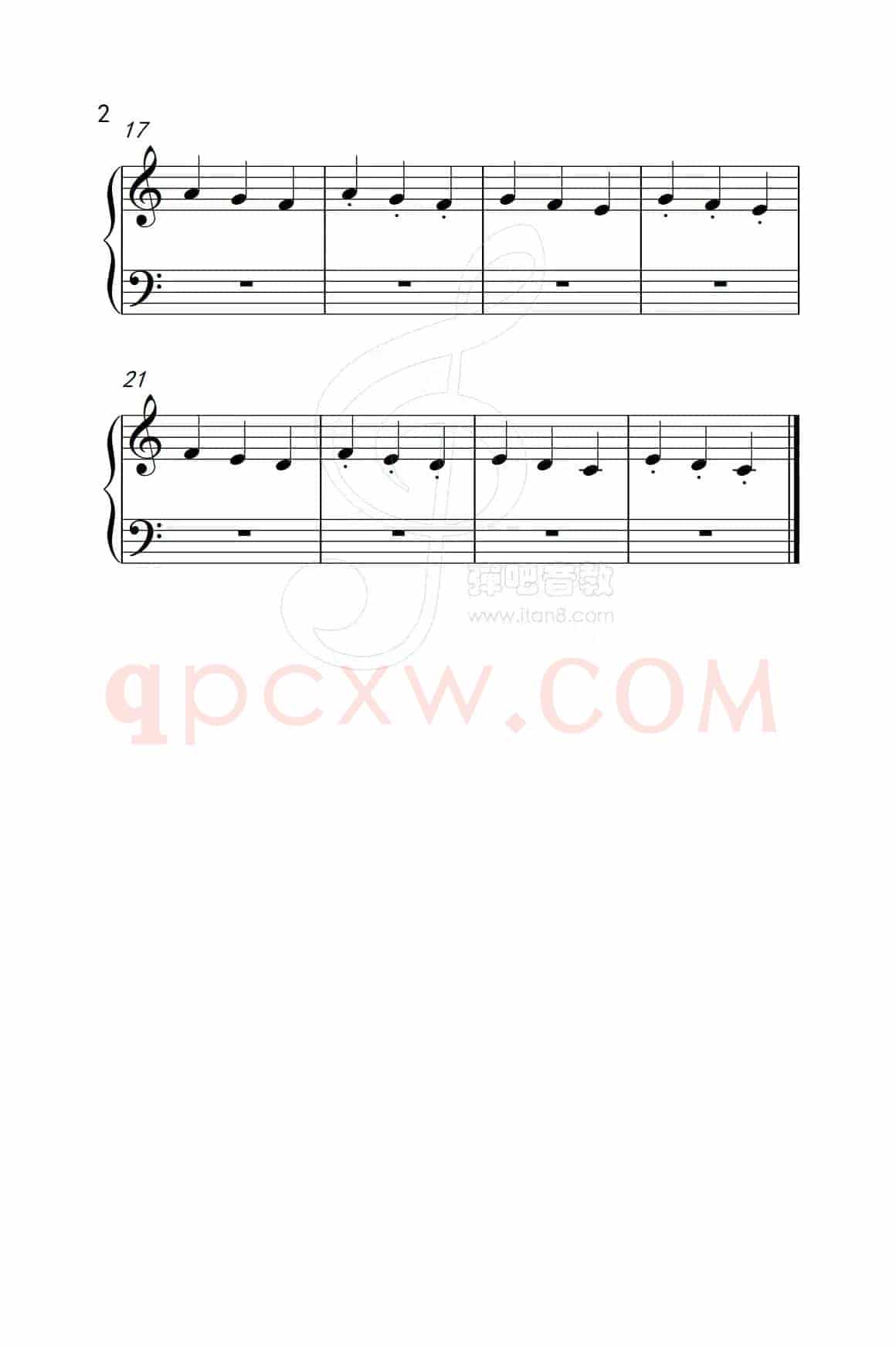 跳音练习 9（儿童钢琴手指练习 2）