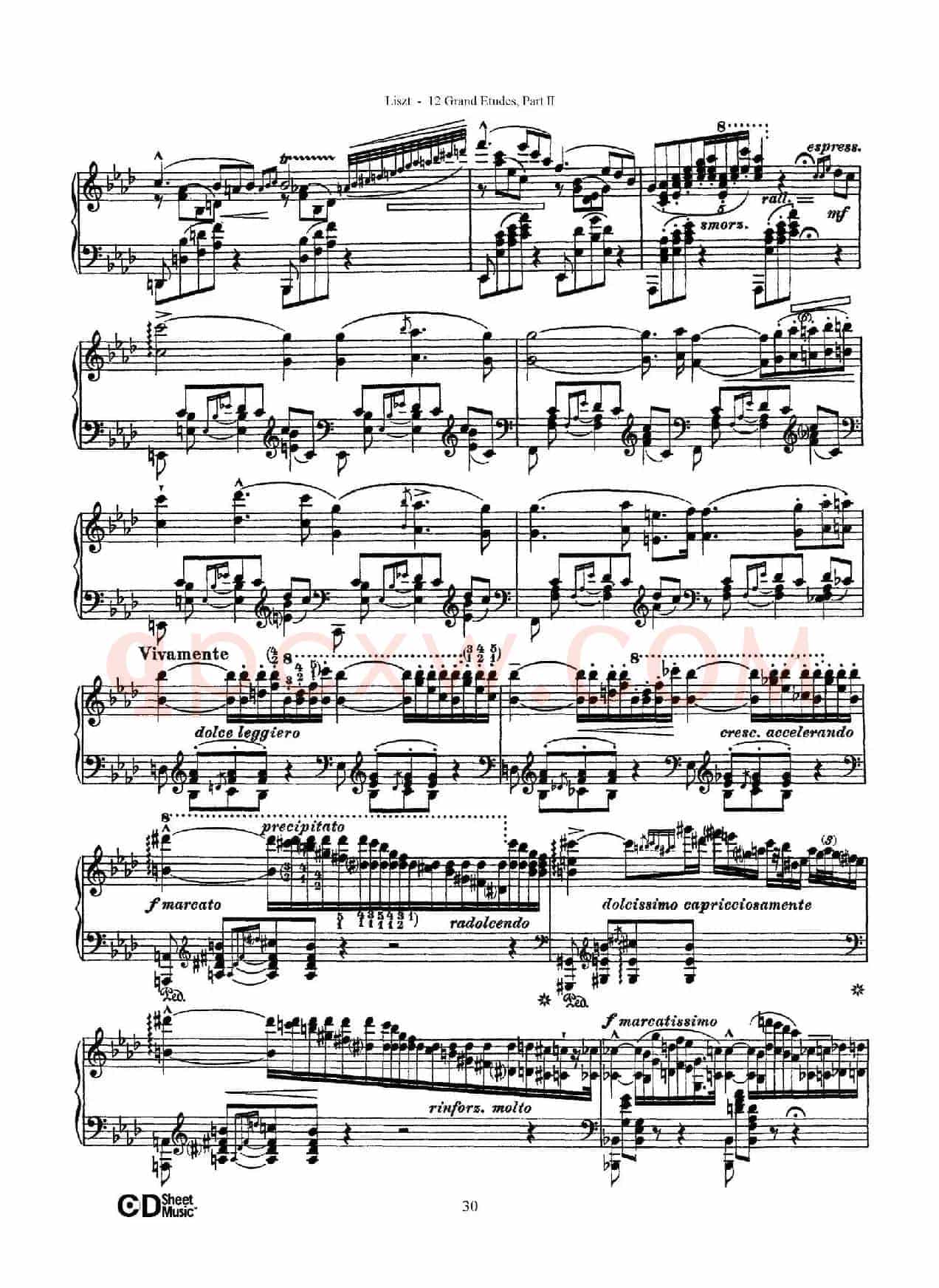 12 Grand Etudes S.137（12首华丽的练习曲·9）