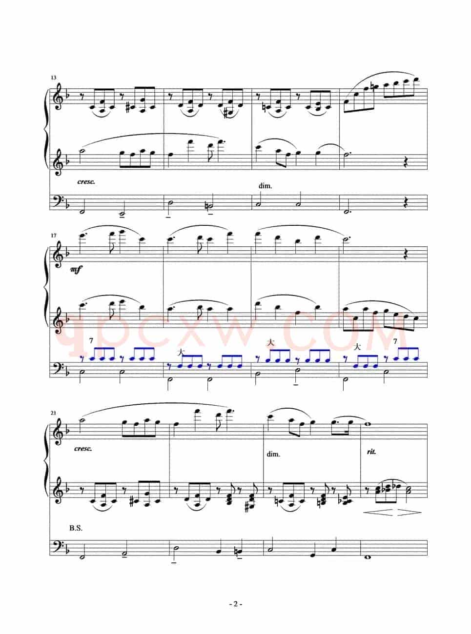 故乡的亲人（重奏练习曲、涛涛制谱版）
