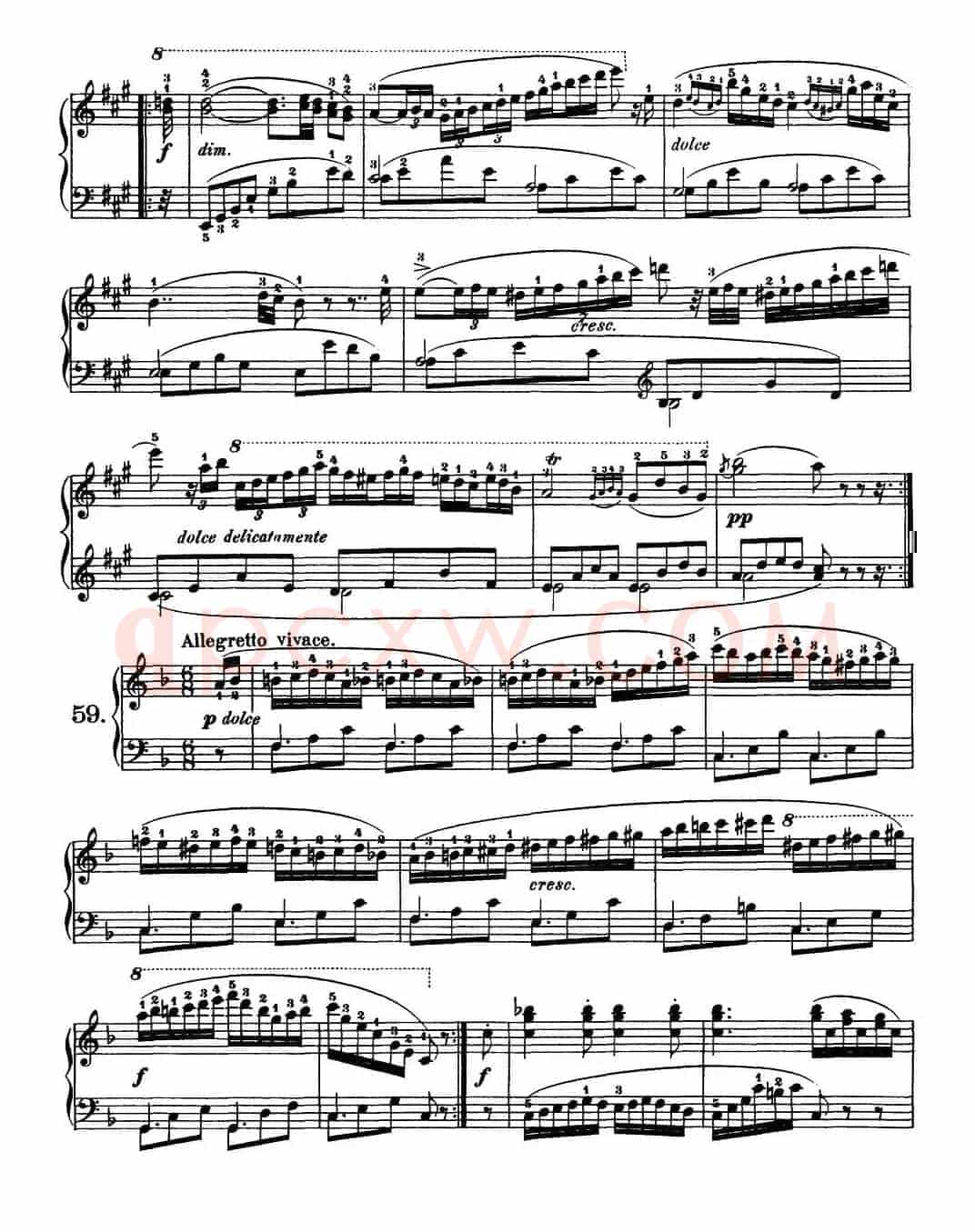 One Hundred and Ten Easy and Progressive Exercises Op.453(车尔尼110首简易练习曲 52——60)