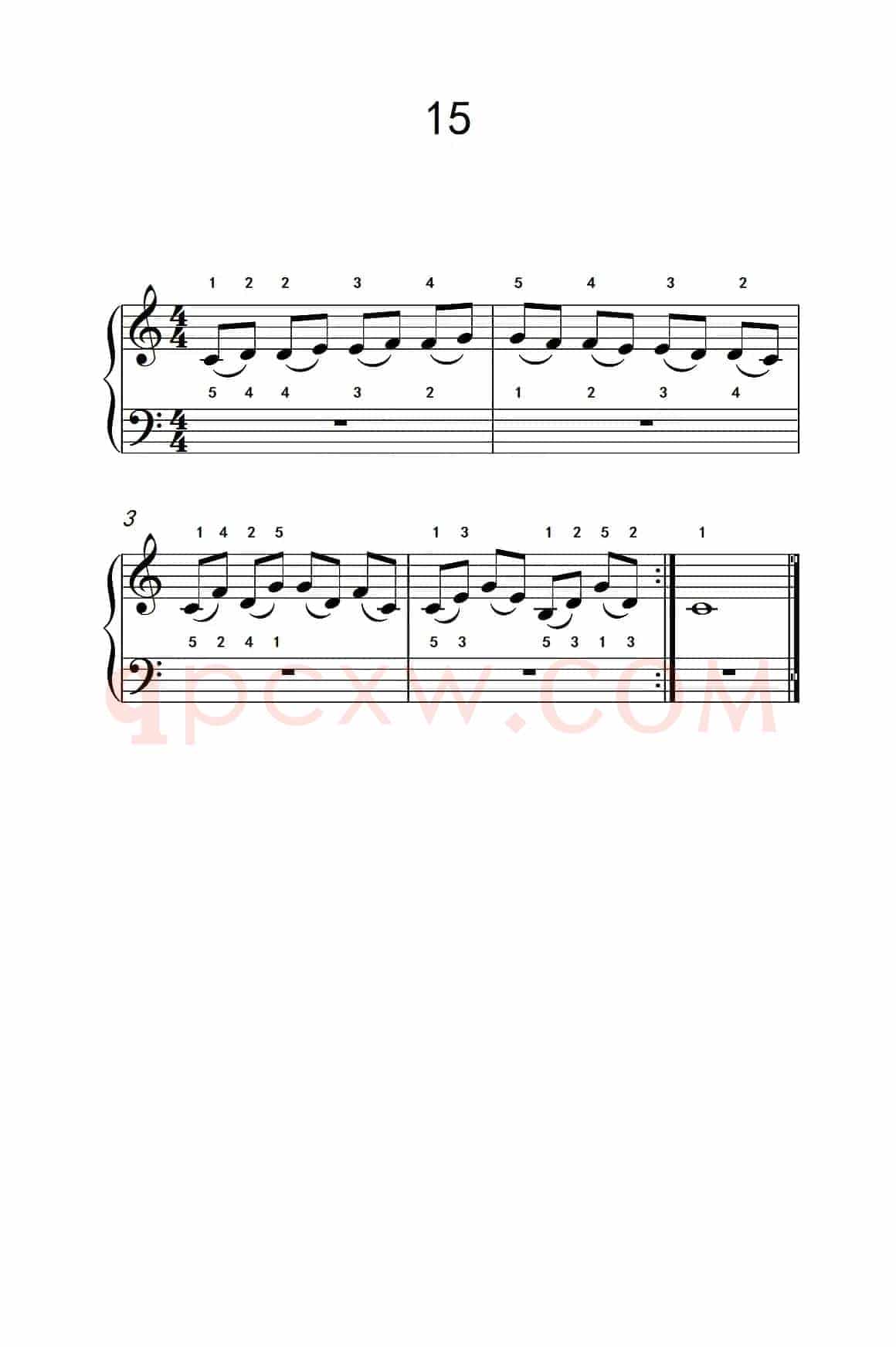 连音练习 15（儿童钢琴手指练习 2）