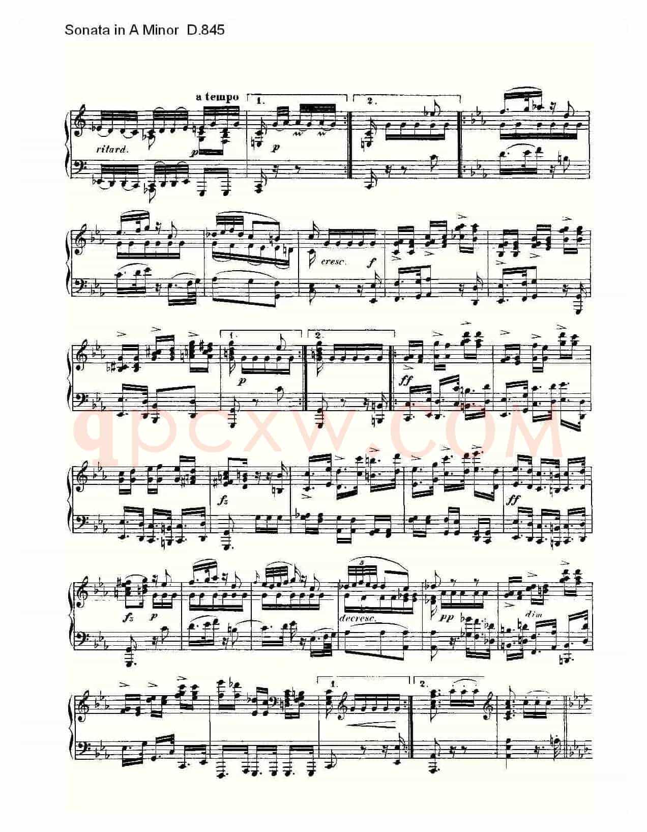 Sonata in A Minor D.845（A小调奏鸣曲 D.845）