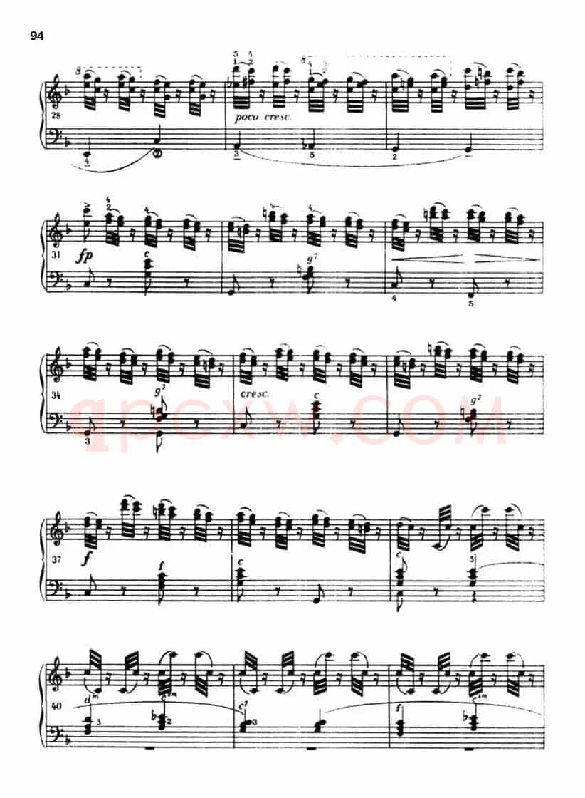 《车尔尼手风琴练习曲集》第Ⅲ册（P75—97）