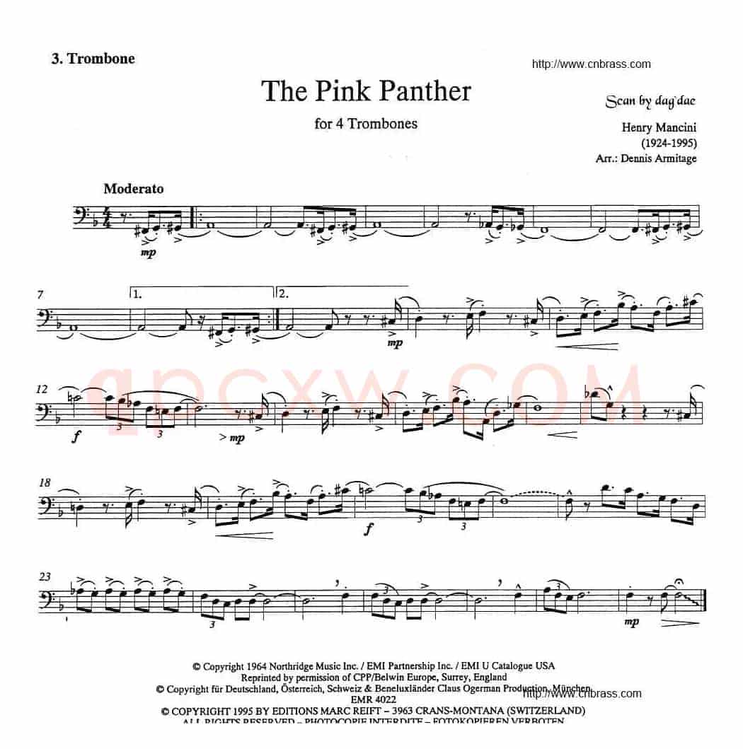 The Pink Panther（《粉红豹》长号四重奏）