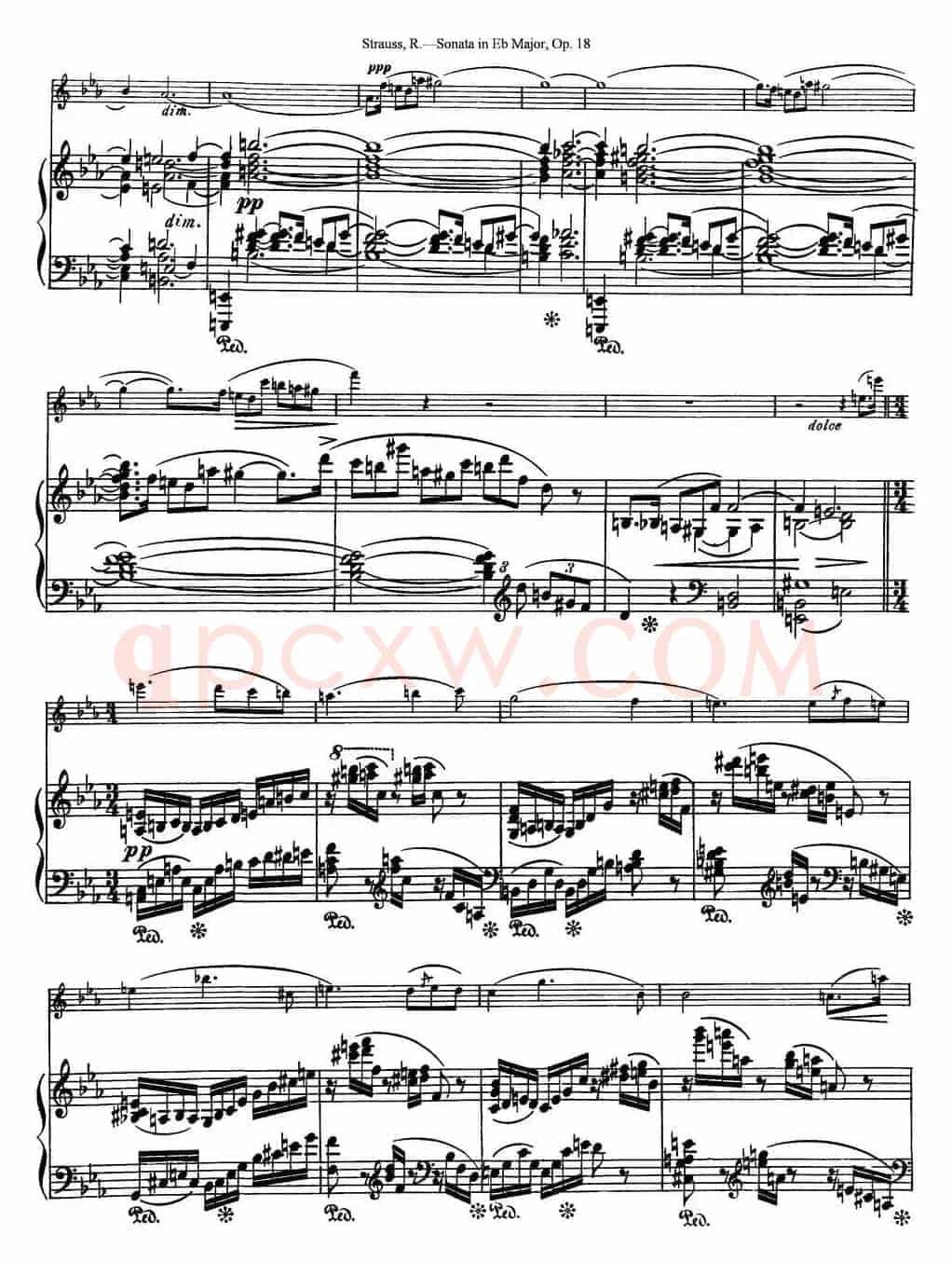 Violin Sonata in Eb Major Op.18（小提琴+钢琴伴奏）