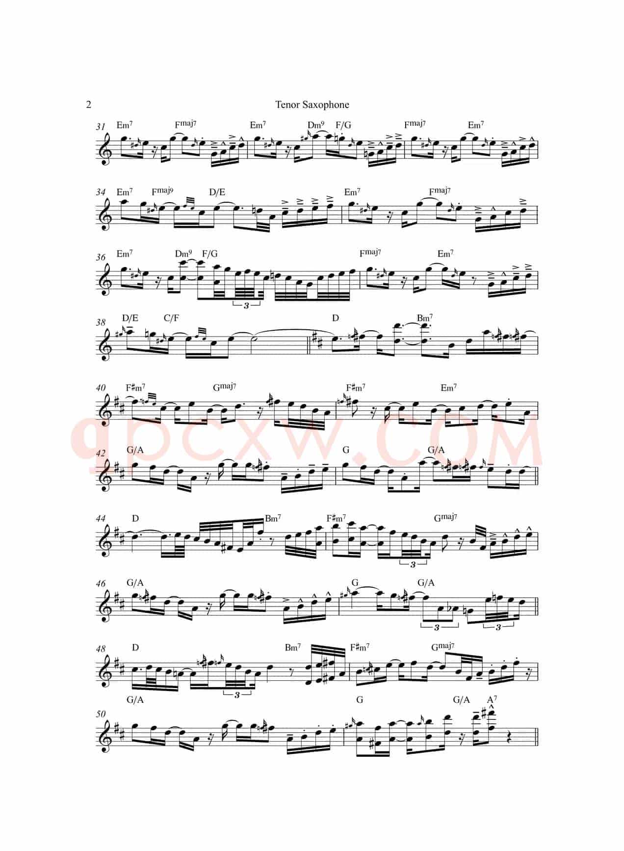 So Amazing（次中音萨克斯）