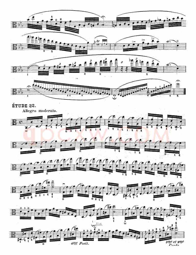克莱采尔《中提琴练习曲40首》（ETUDE 20-23）
