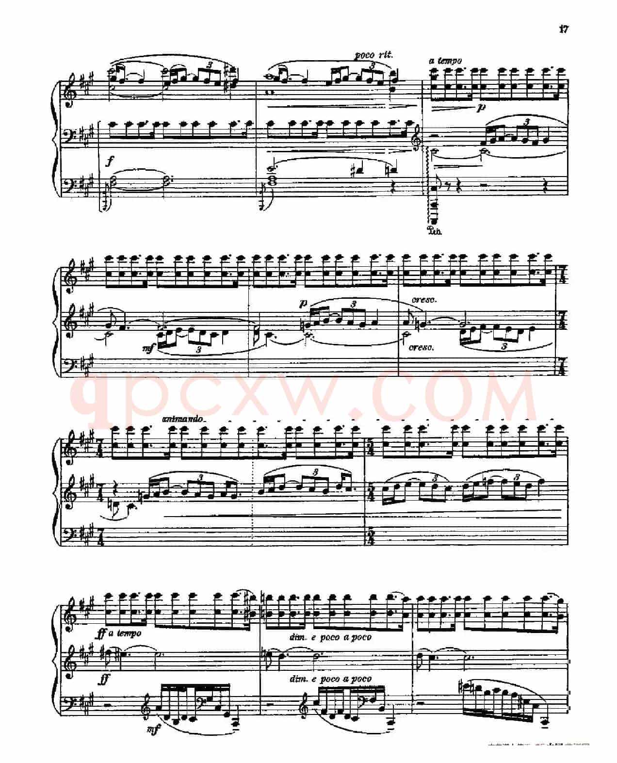 Three Preludes on Gregorian Melodies(三首格里高利圣咏前奏曲 3. 慢板)