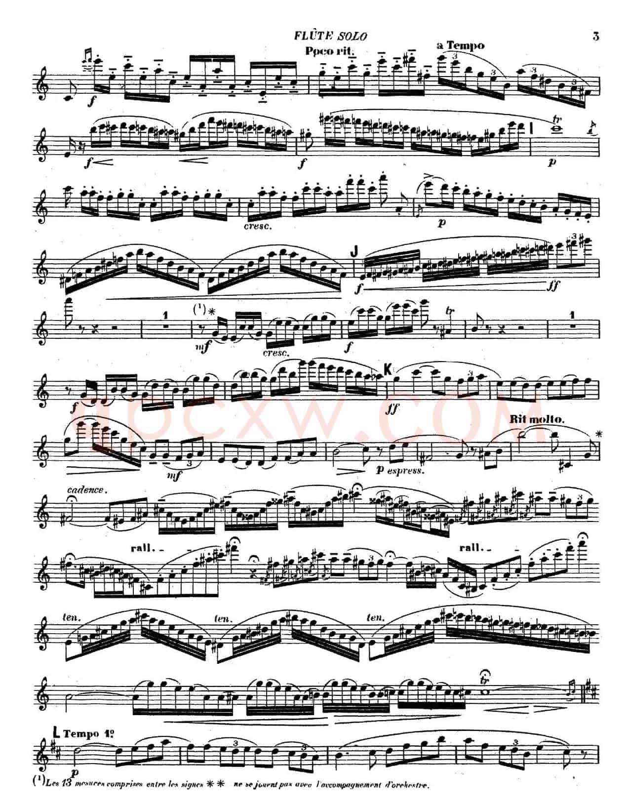 Concertino Op107（长笛协奏曲长笛独奏）