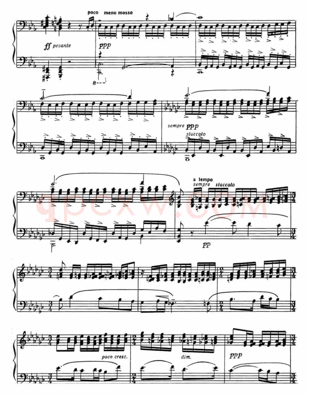 拉赫玛尼诺夫 音画练习曲15或16 Etudes tableaux Op.39 No.7