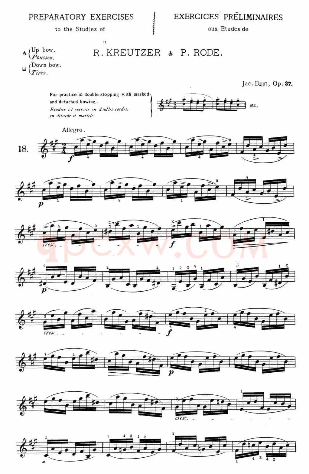 顿特24首小提琴练习曲 作品37—18