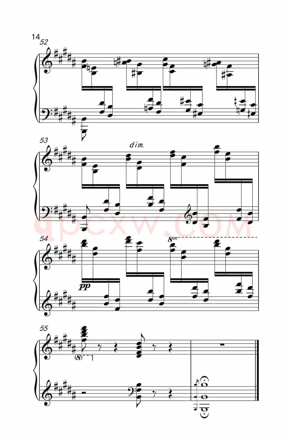 莫什科夫斯基 钢琴练习曲（第十五首）