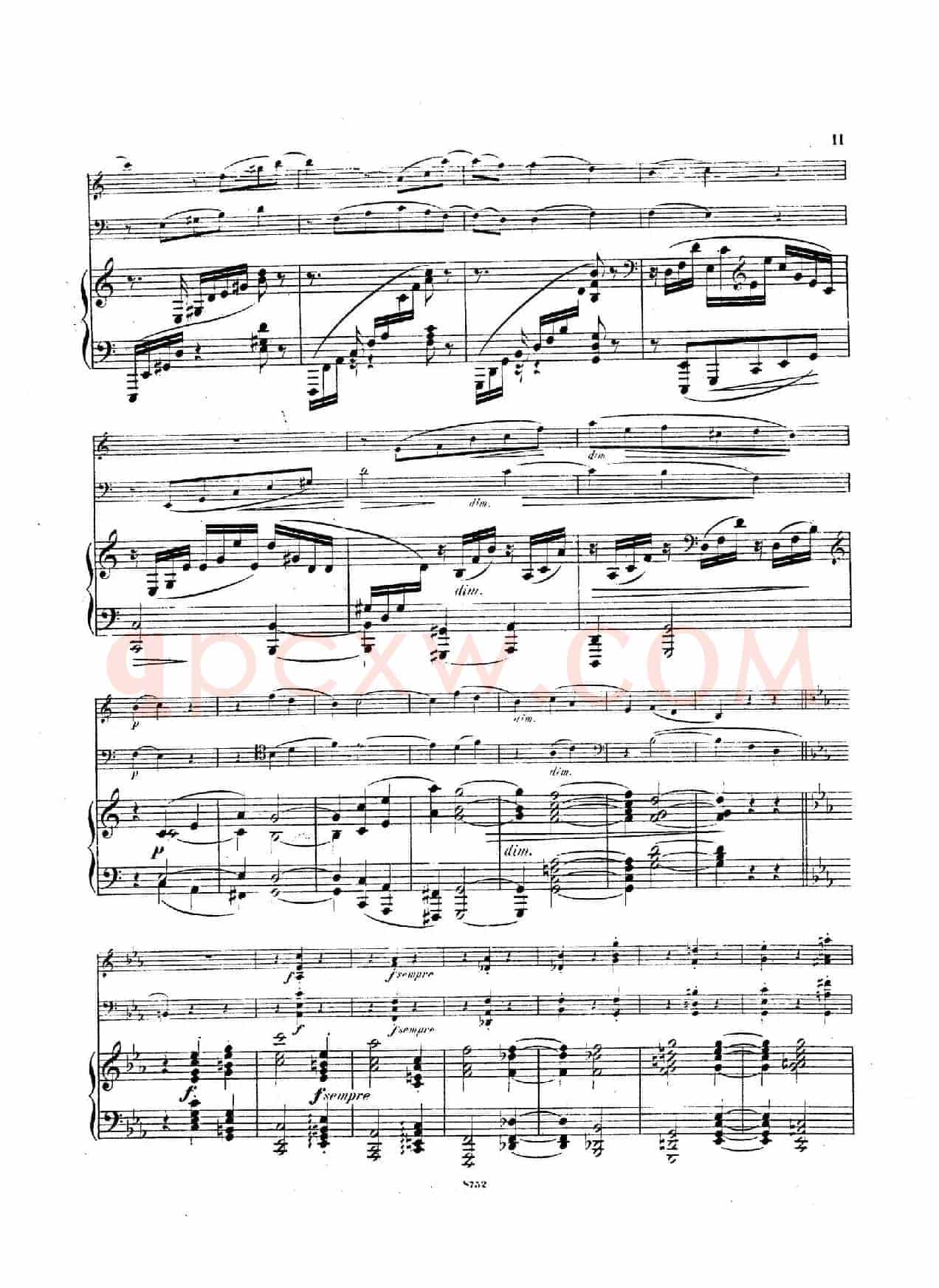 Piano Trio No.3 in c Minor Op.101(c小调第三钢琴三重奏)