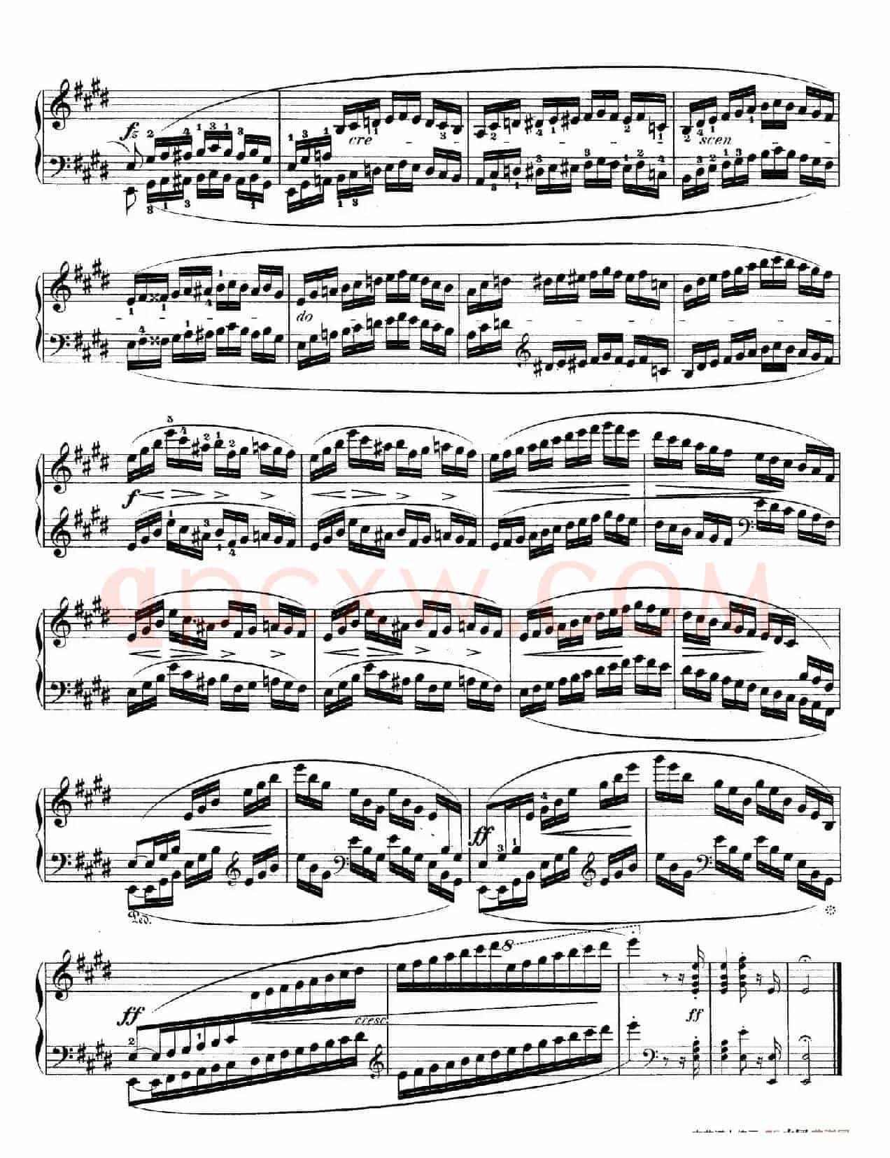 e小调第一钢琴协奏曲 Op.11((钢琴独奏版·第三乐章)