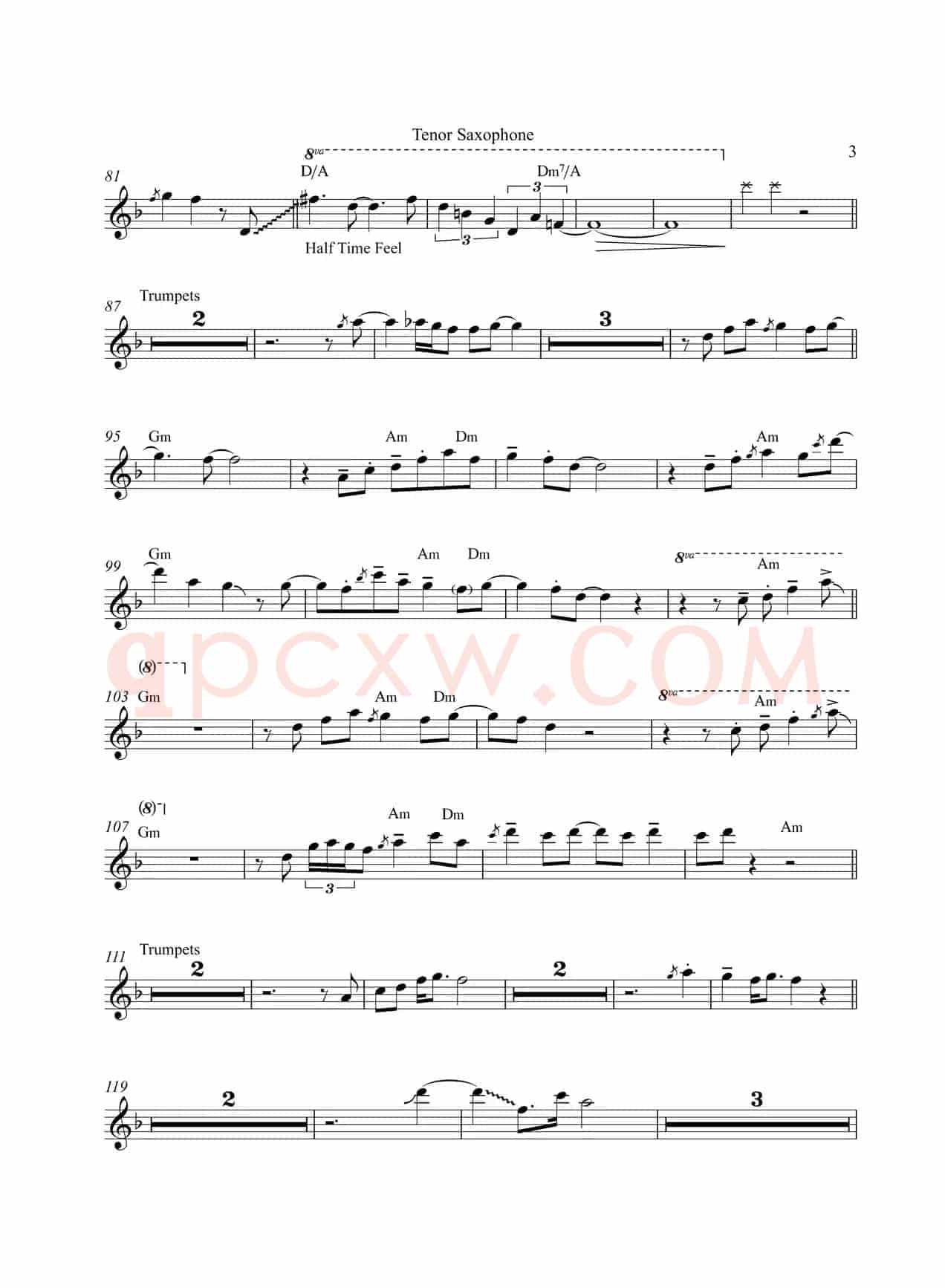 Move On Up（次中音萨克斯）