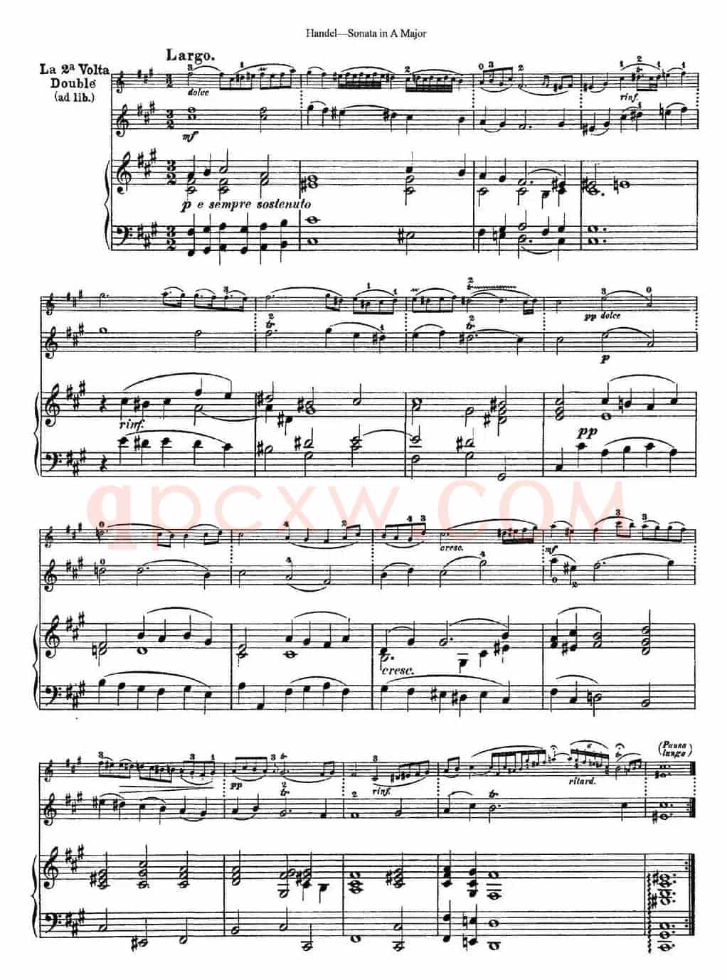 Violin Sonata No.5 in A major（小提琴+钢琴伴奏）