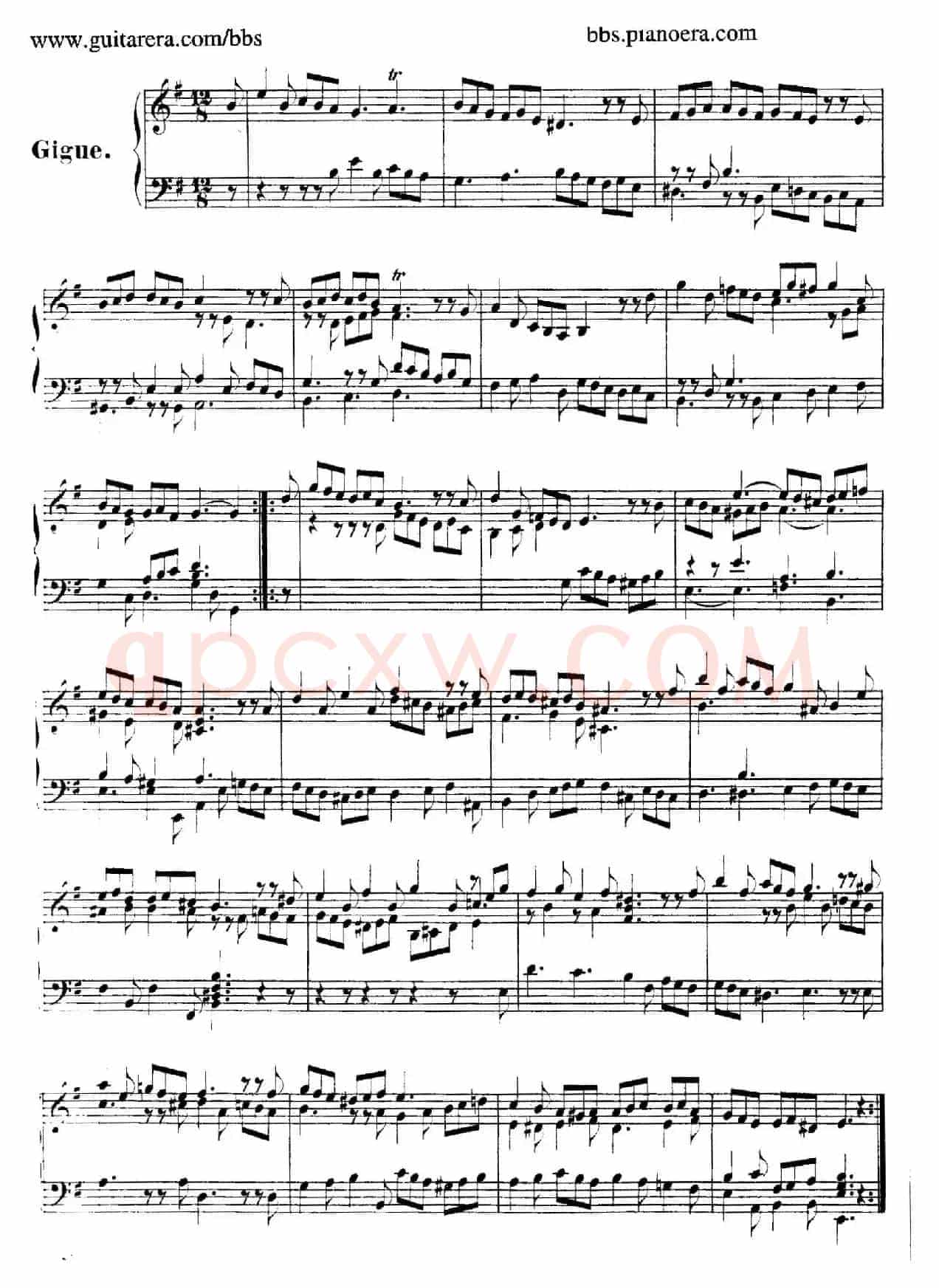 Suite No.4 in e Minor HWV 429（e小调第四组曲）