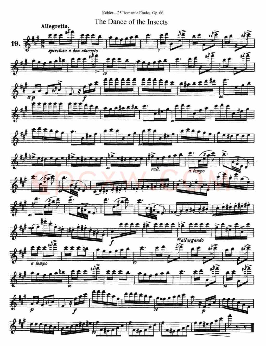 25首浪漫练习曲作品66号（NO.19）