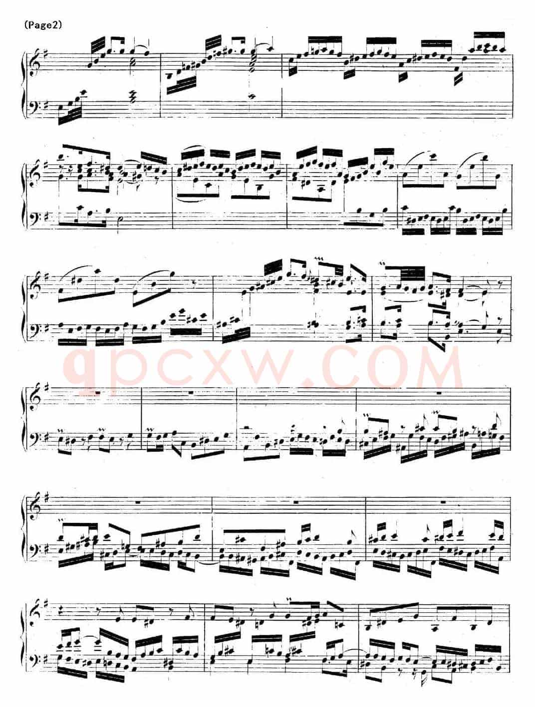 帕蒂塔6首德国组曲（No.6 e小调 巴赫 Partita e Minor BWV 830）