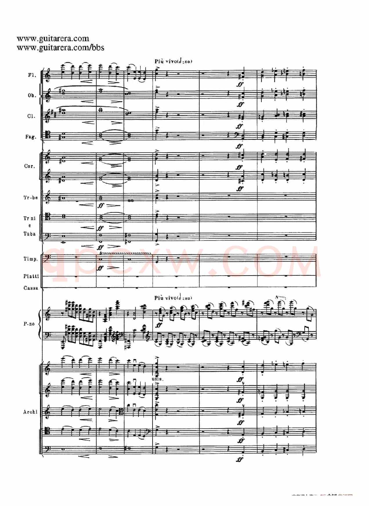 c小调第二钢琴协奏曲 Op.18（第三乐章总谱P25——37）