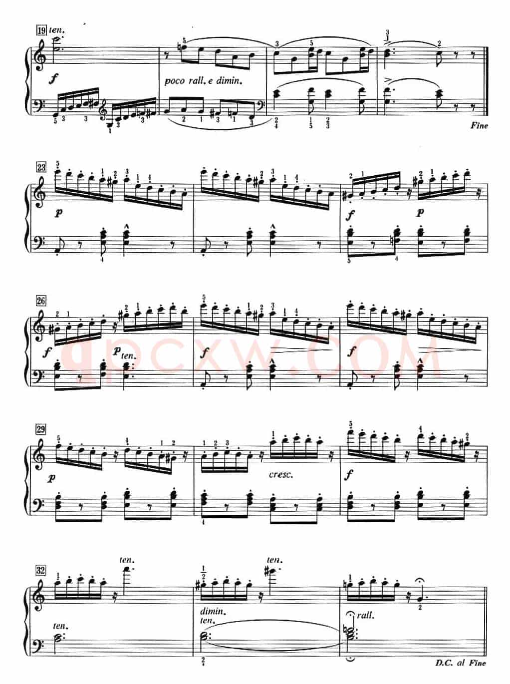 50首莱蒙钢琴练习曲 作品37（NO.37）