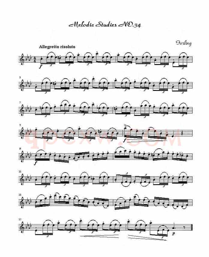 四十八首旋律练习曲之三十四