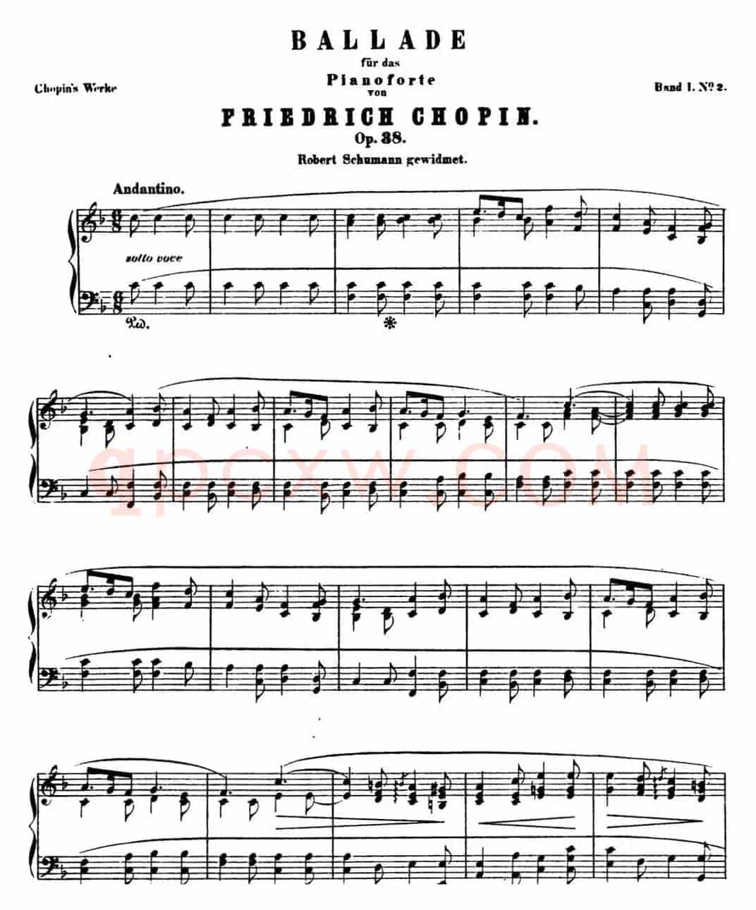 肖邦 叙事曲2 F大调 Chopin Ballade No.2 Op.38