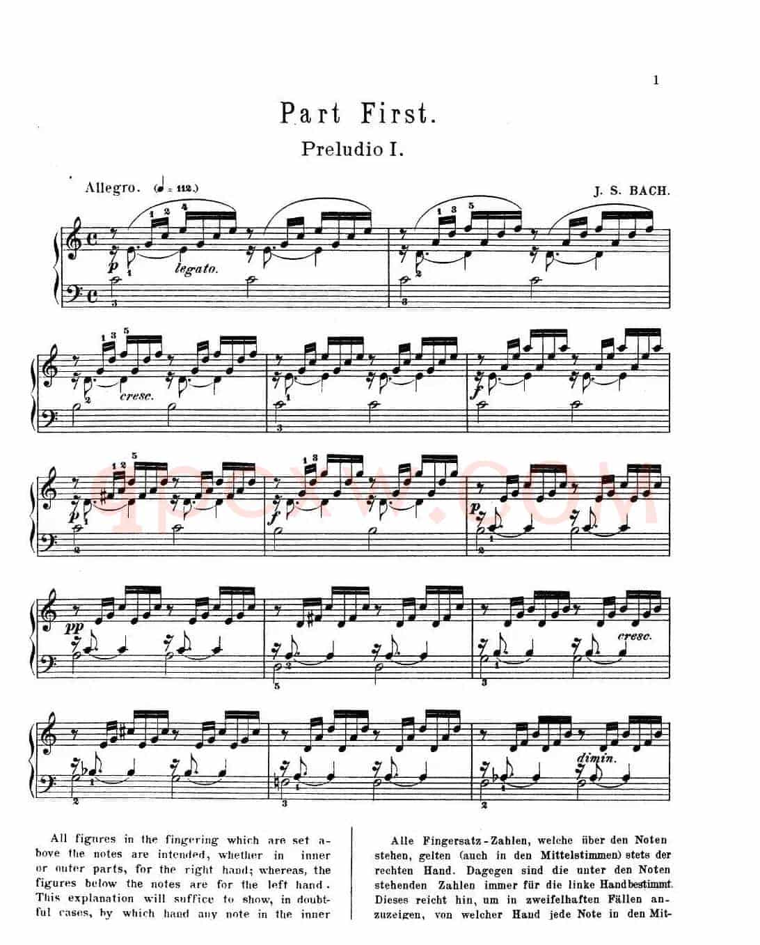 巴赫《平均律钢琴曲集》The Well Tempered Clavier(Prelude & Fugue_01)