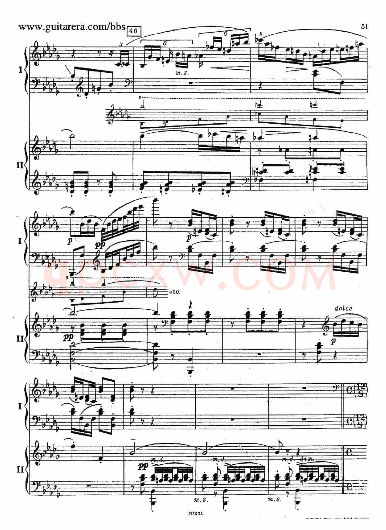 Rhapsody On A Theme Of Paganini Op.43(帕格尼尼主题狂想曲·双钢琴)(P41——60)