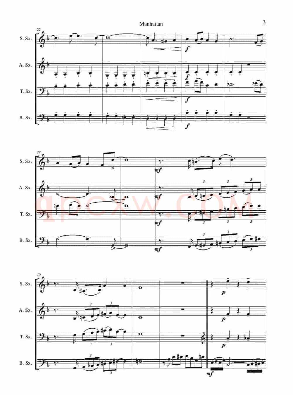 Manhattan score（四重奏）